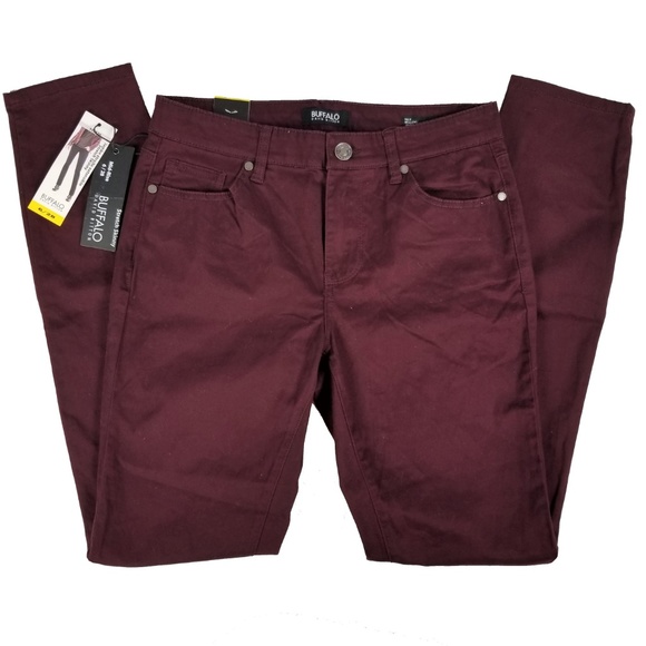 Buffalo David Bitton Denim - Buffalo Skinny Stretch Mid-Rise Jeans Red/Maroon